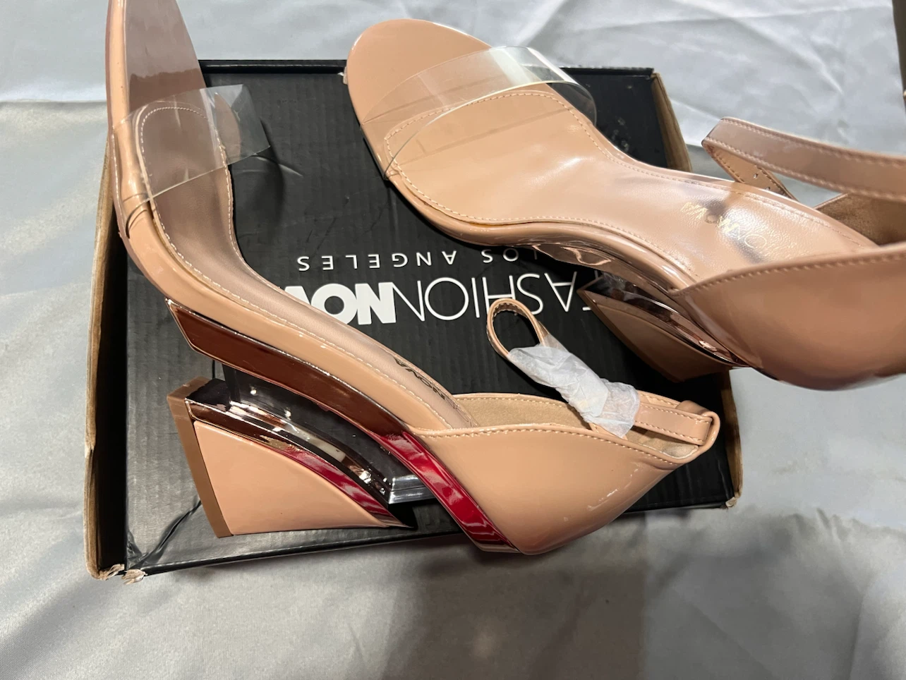 Fashion Nova Women’s Nude Strappy heels - photo 2