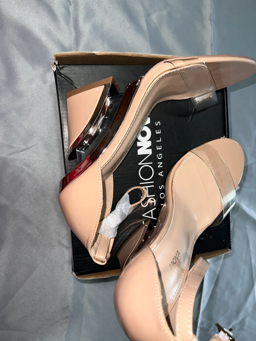 Fashion Nova Women’s Nude Strappy heels - photo 3