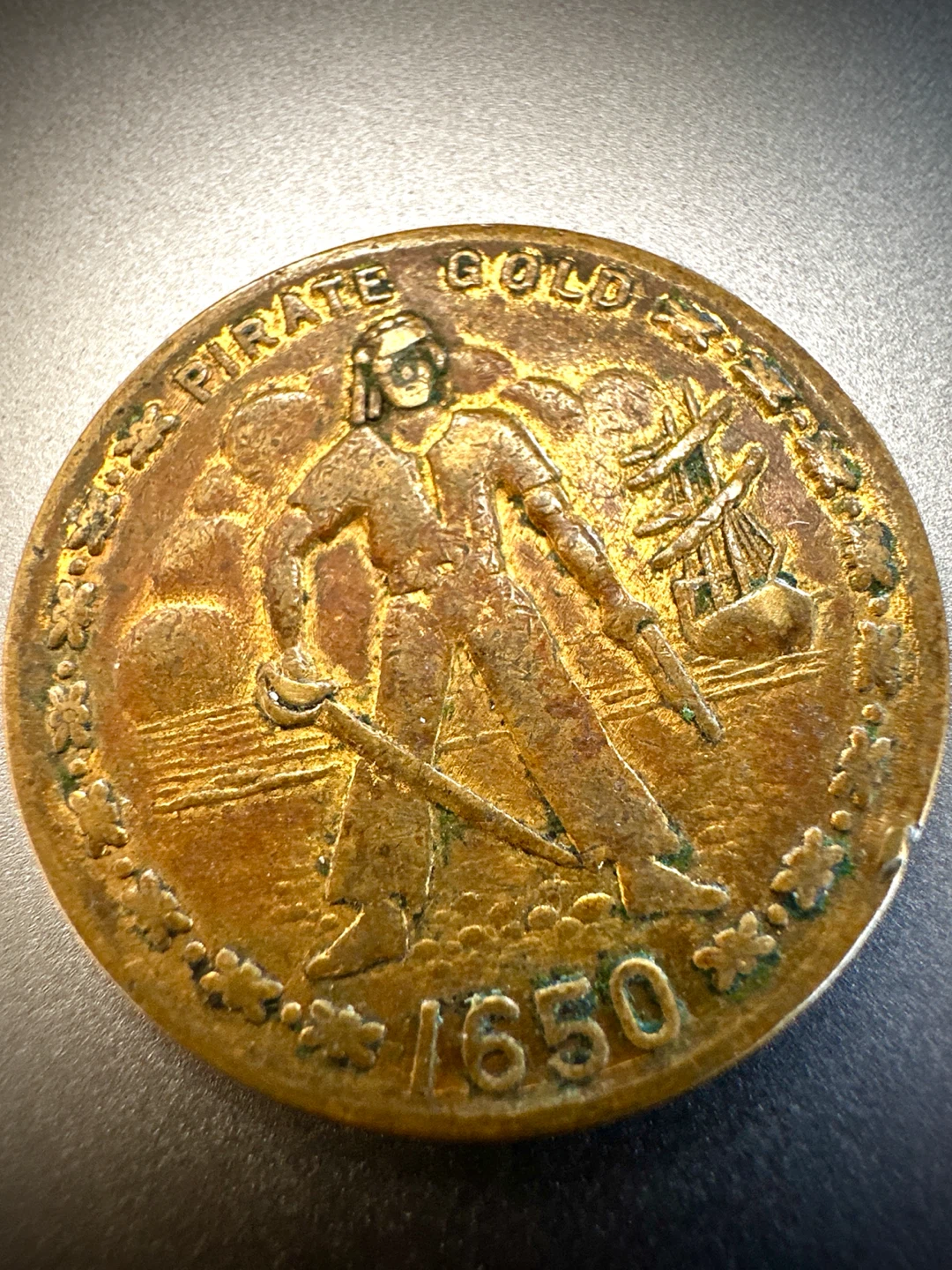1950 Pirate Gold Doubloon
