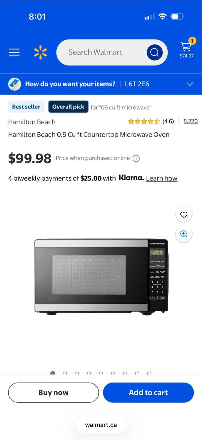 NEW Hamilton Beach 0.9 Cu Ft Stainless Microwave - 900W (In Box) - photo 5