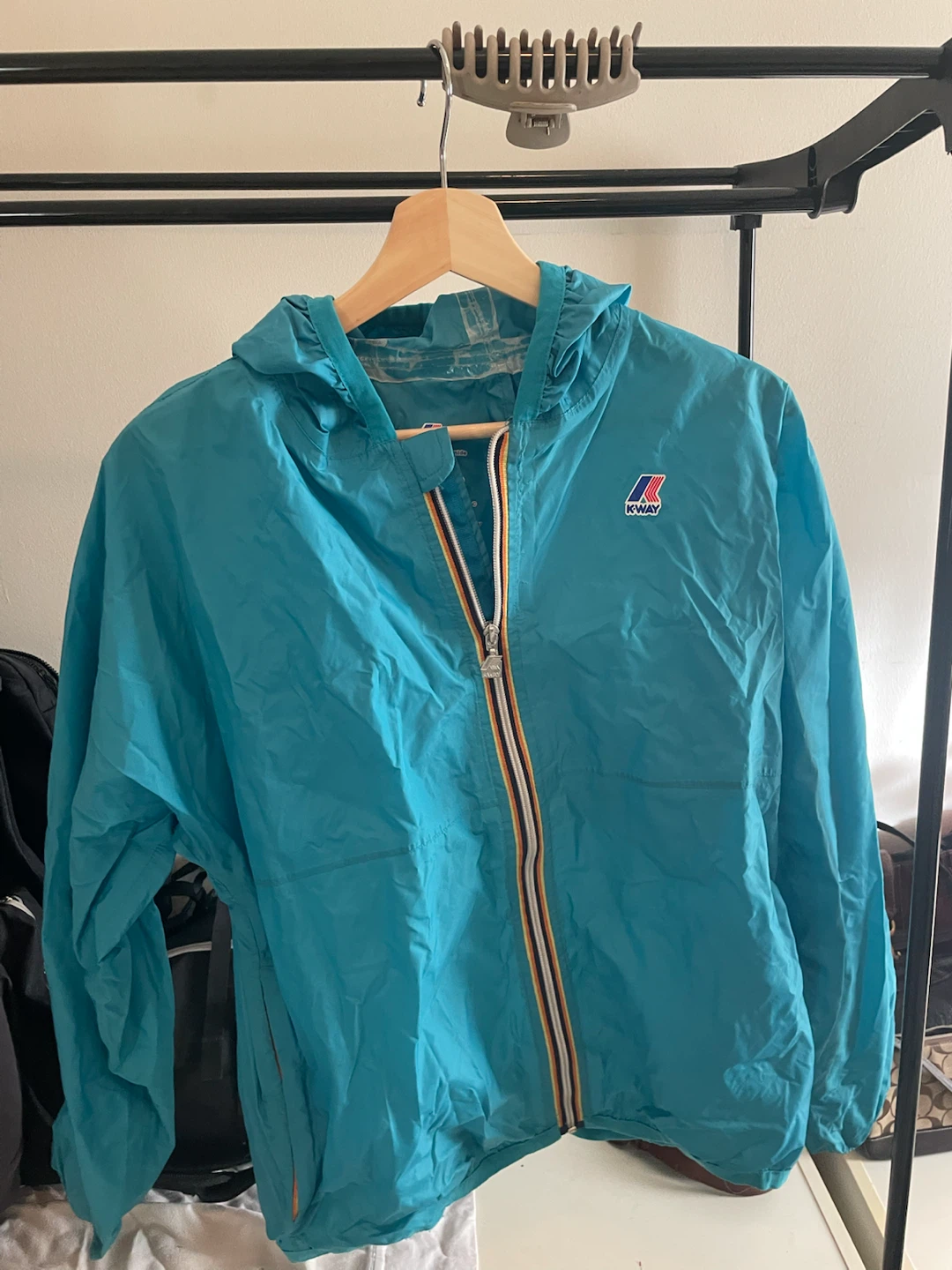 K-Way packable rain jacket