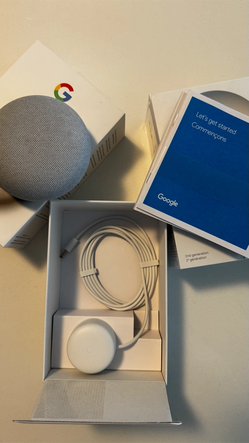 Google Nest Mini (2nd Gen) Smart Speaker - Chalk - photo 3