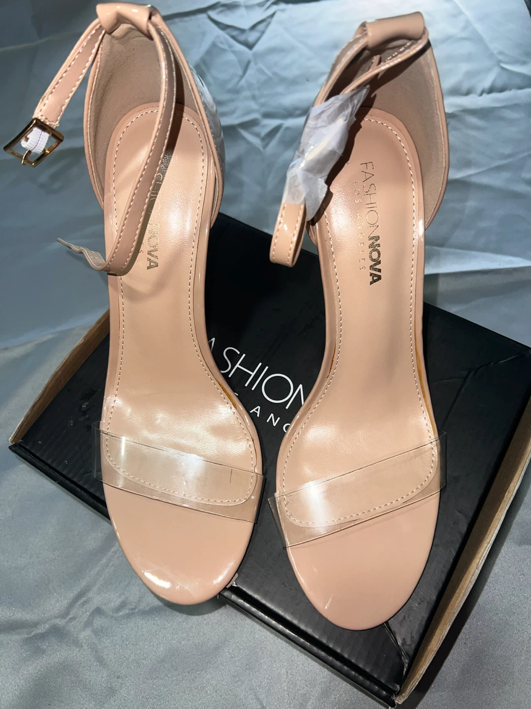 Fashion Nova Women’s Nude Strappy heels - photo 4