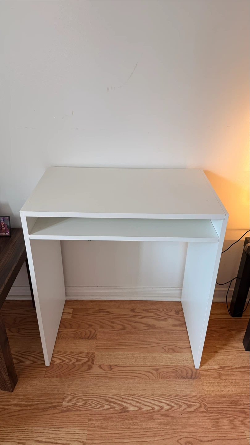 White Desk with Shelf