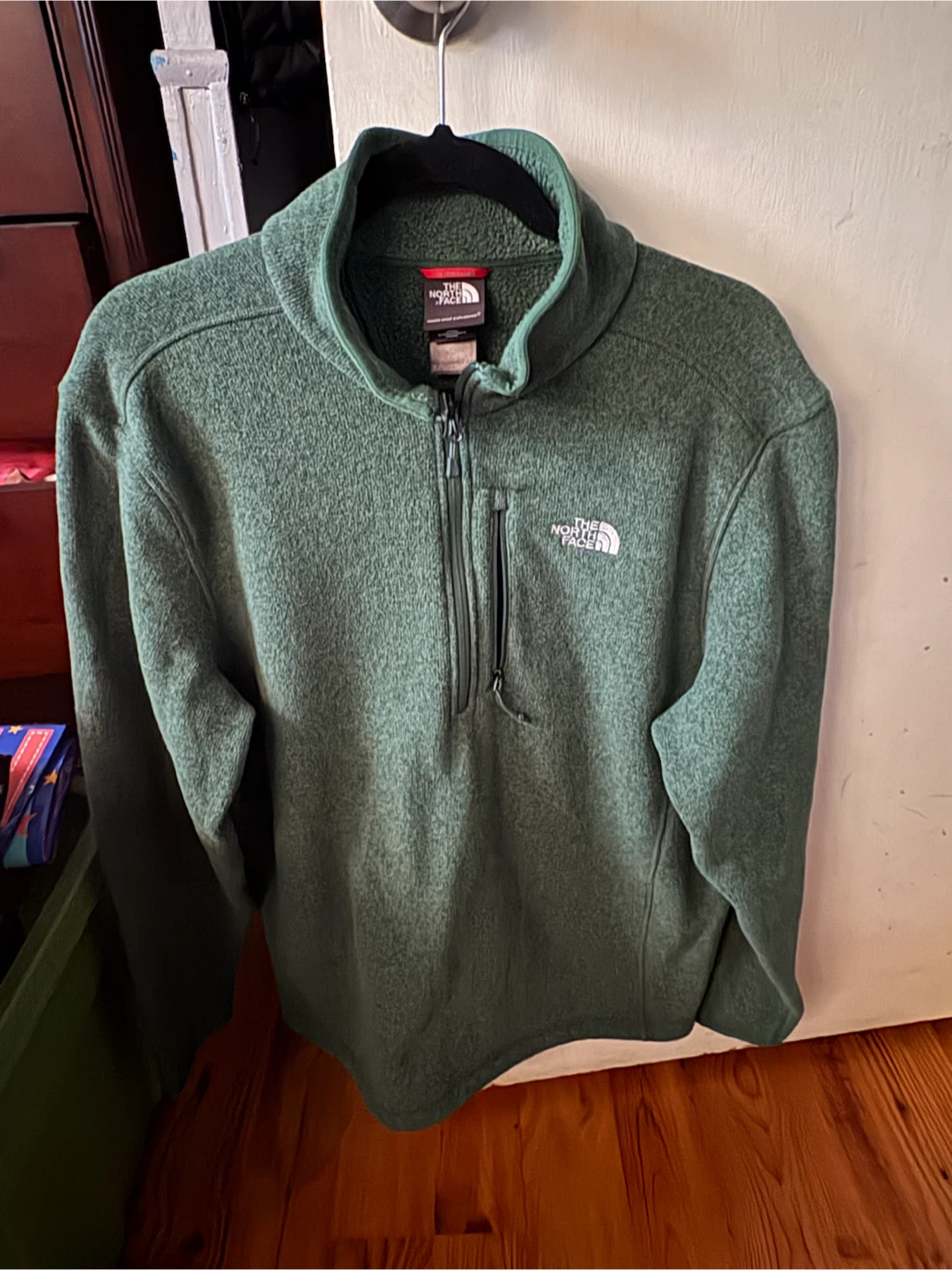 The North Face Green Fleece 1/4 Zip Pullover