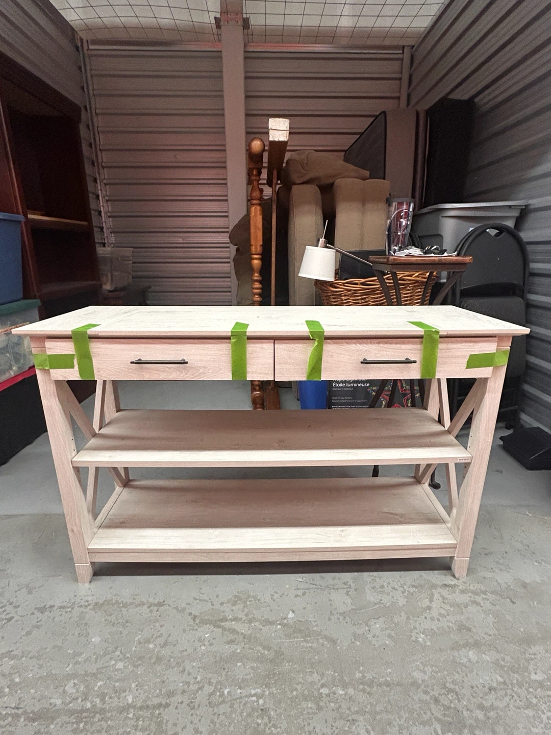 Console Table with Drawers and Shelves