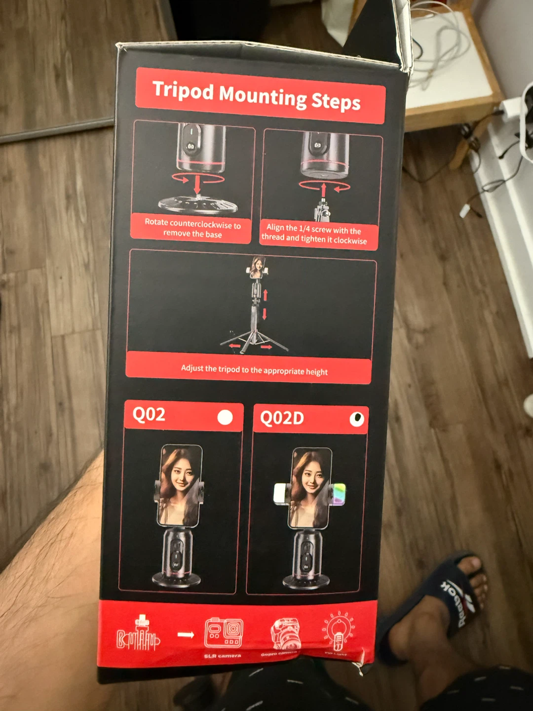 360 Auto Face Tracking Selfie Stick Tripod Q02 - photo 2