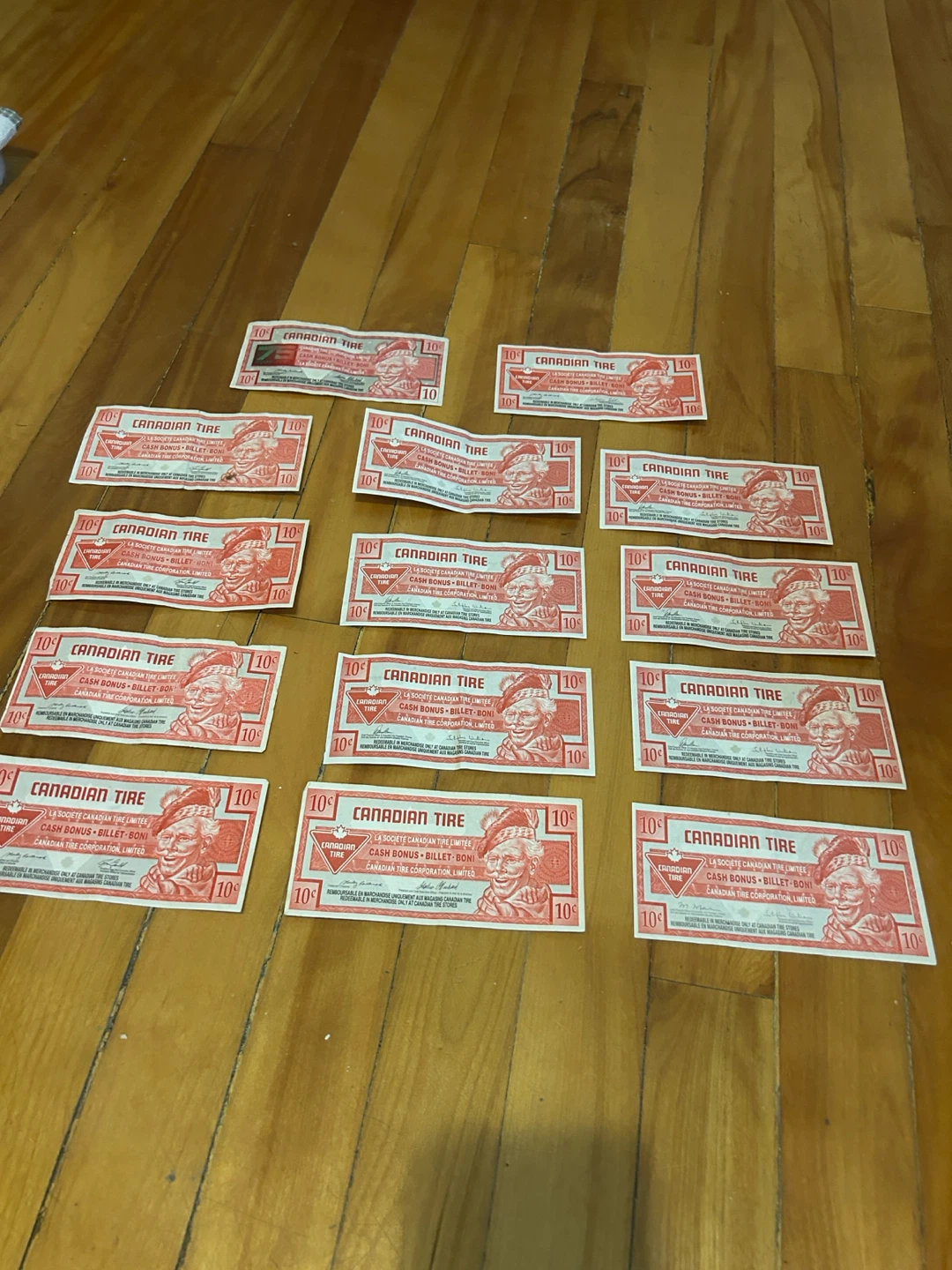 13x Canadian Tire 10¢ Cash Bonus Vouchers