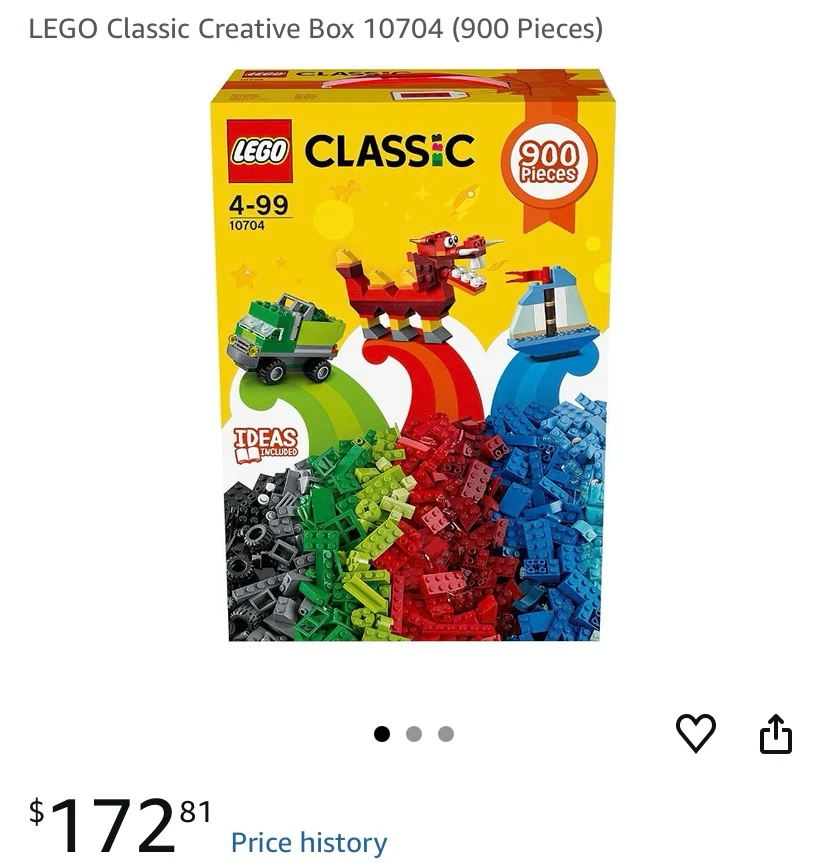 New Sealed LEGO Classic Creative Box 10704 (900 Pieces)