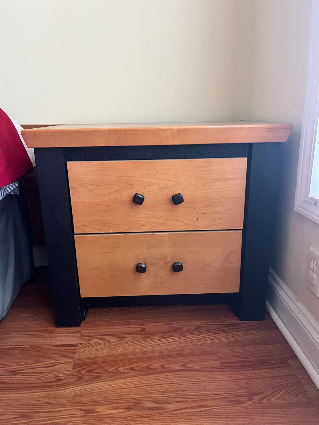 Two-drawer wooden nightstand set - photo 4