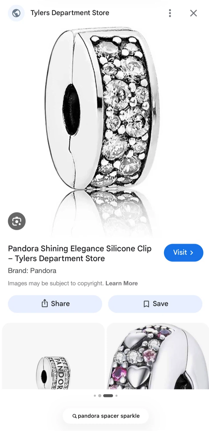 Pandora Sparkling Clip Charm - Set of 2 - photo 2