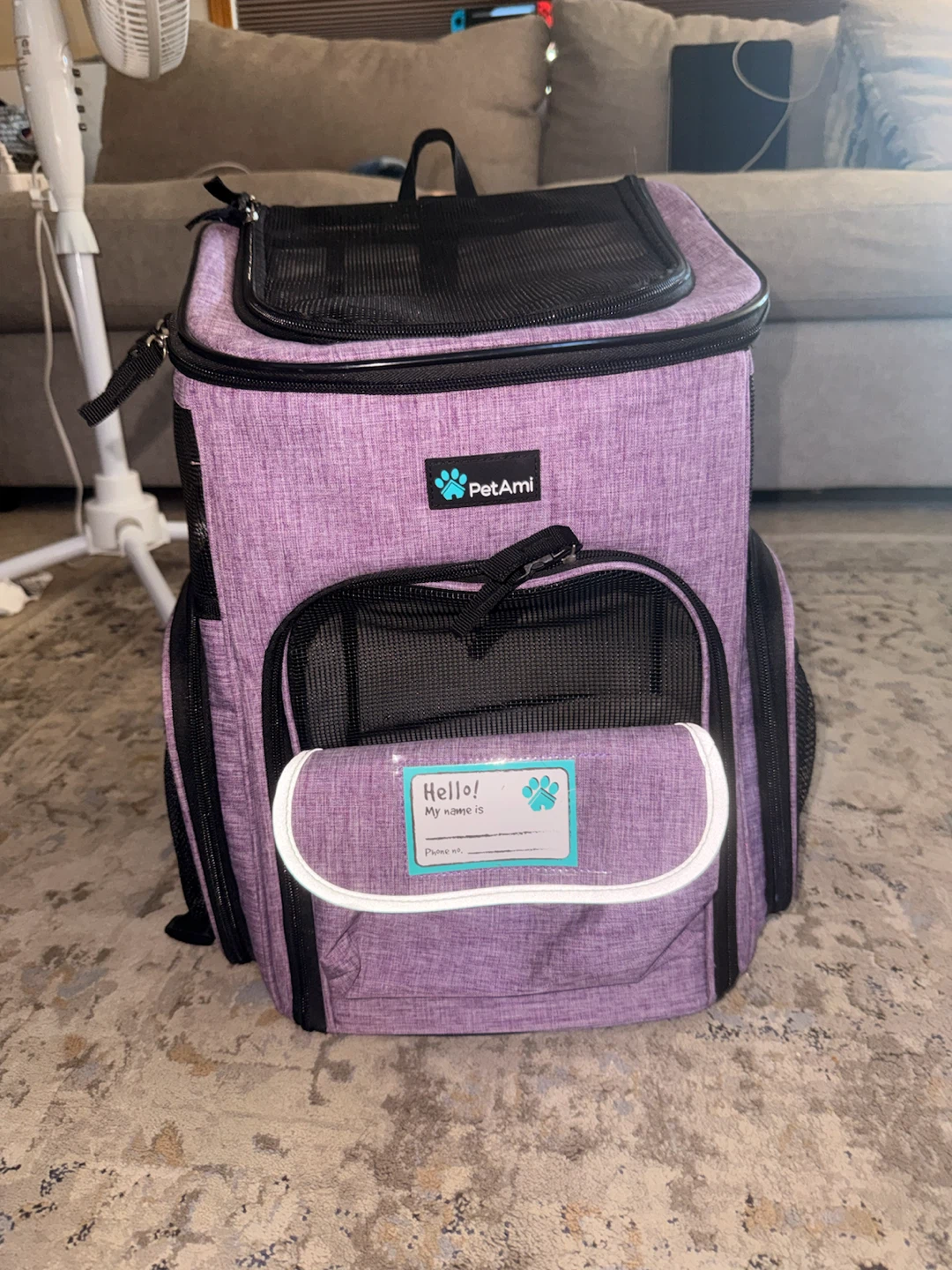 PetAmi Pet Carrier Backpack Purple