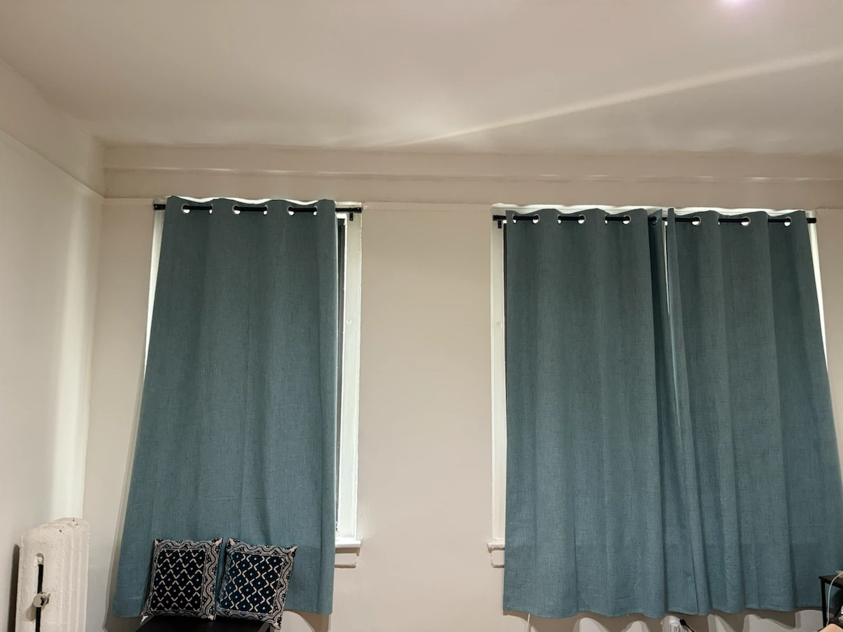 Skylark Linen blackout curtains