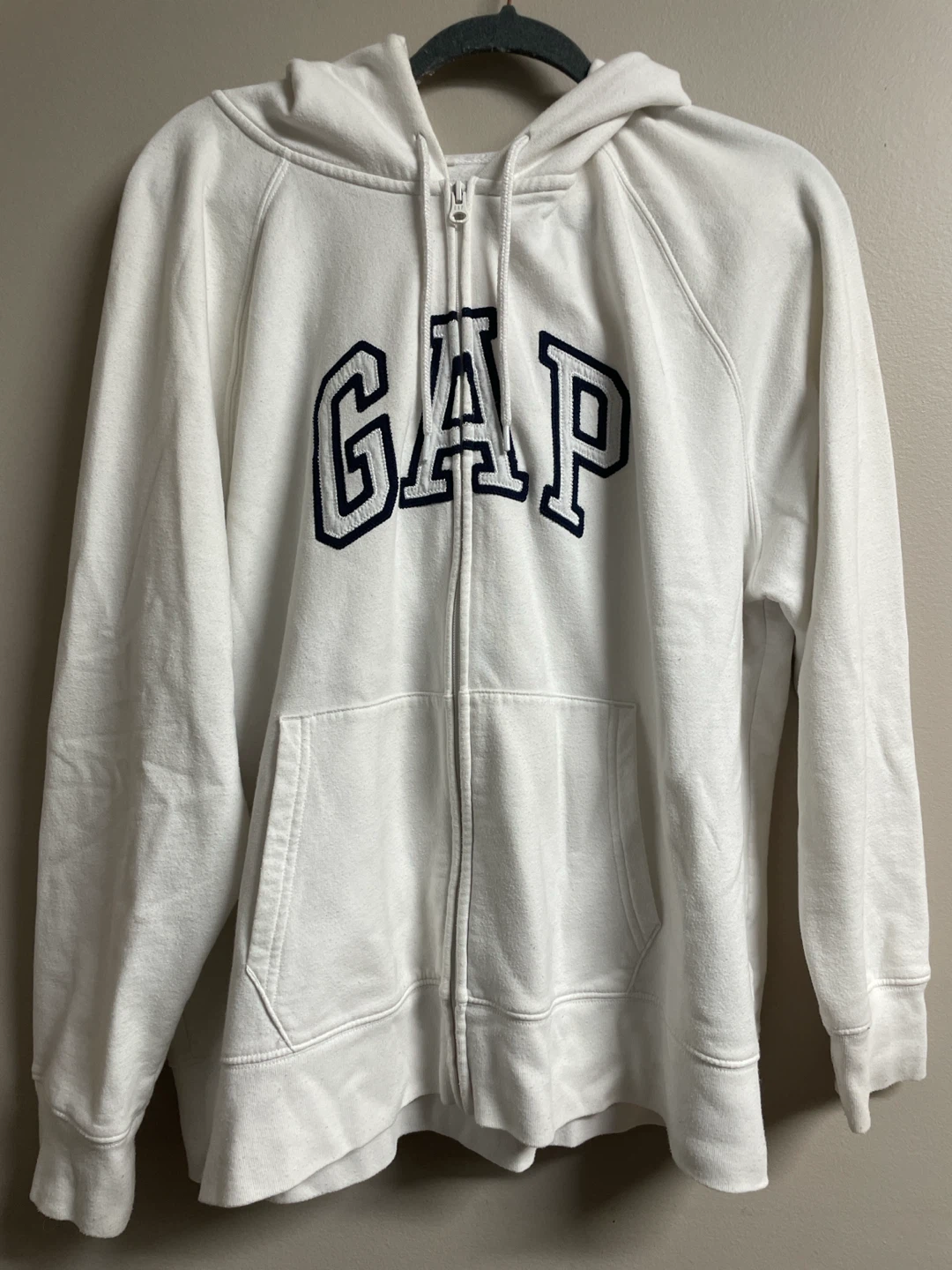 GAP White Zip-Up Hoodie