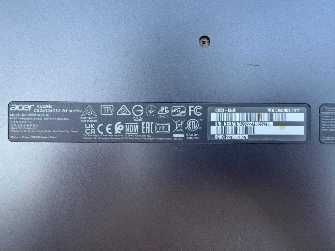 Acer Chromebook C923-2H Series Laptop - photo 3