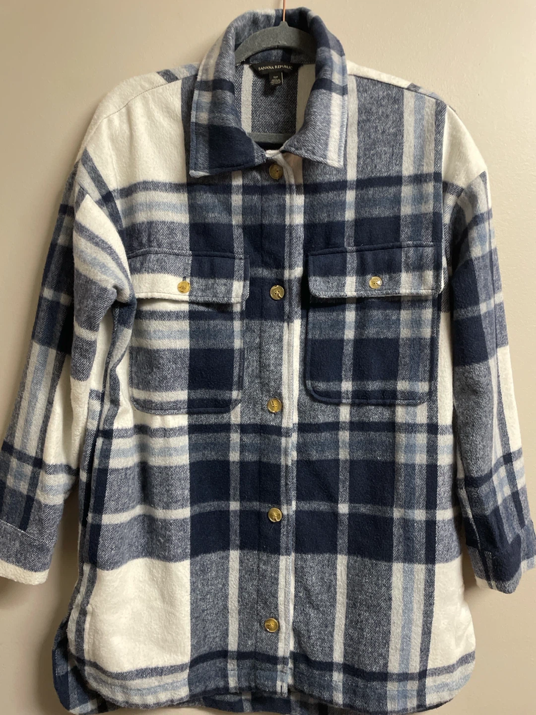 Banana Republic Plaid Flannel Shirt Jacket - Size S/P
