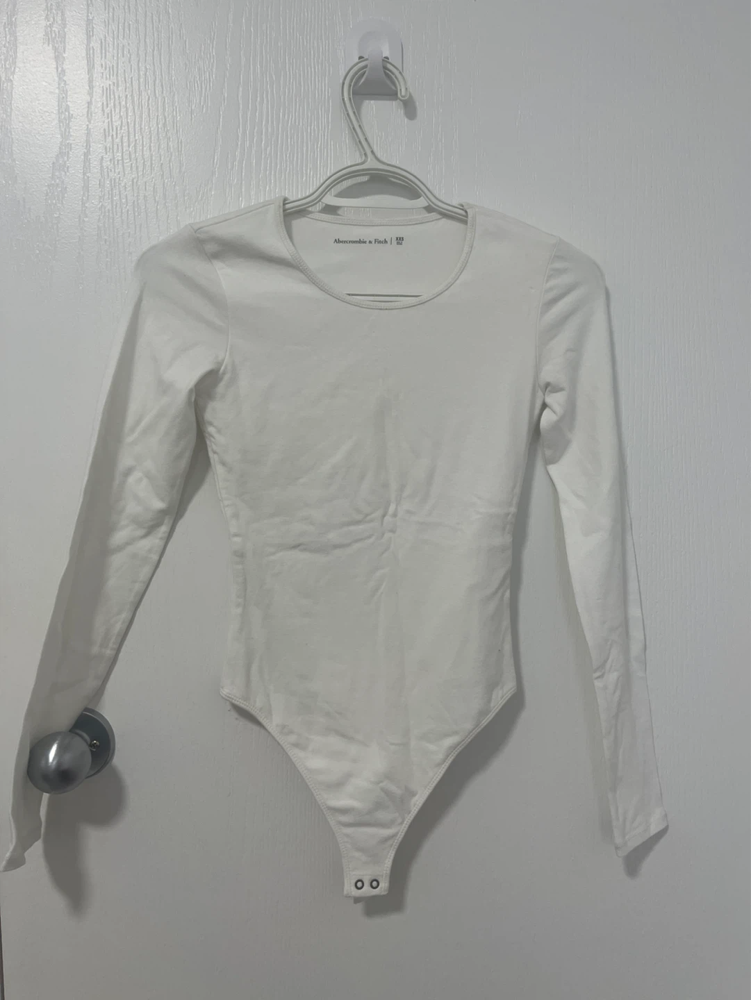 Abercrombie & Fitch White Long Sleeve Bodysuit
