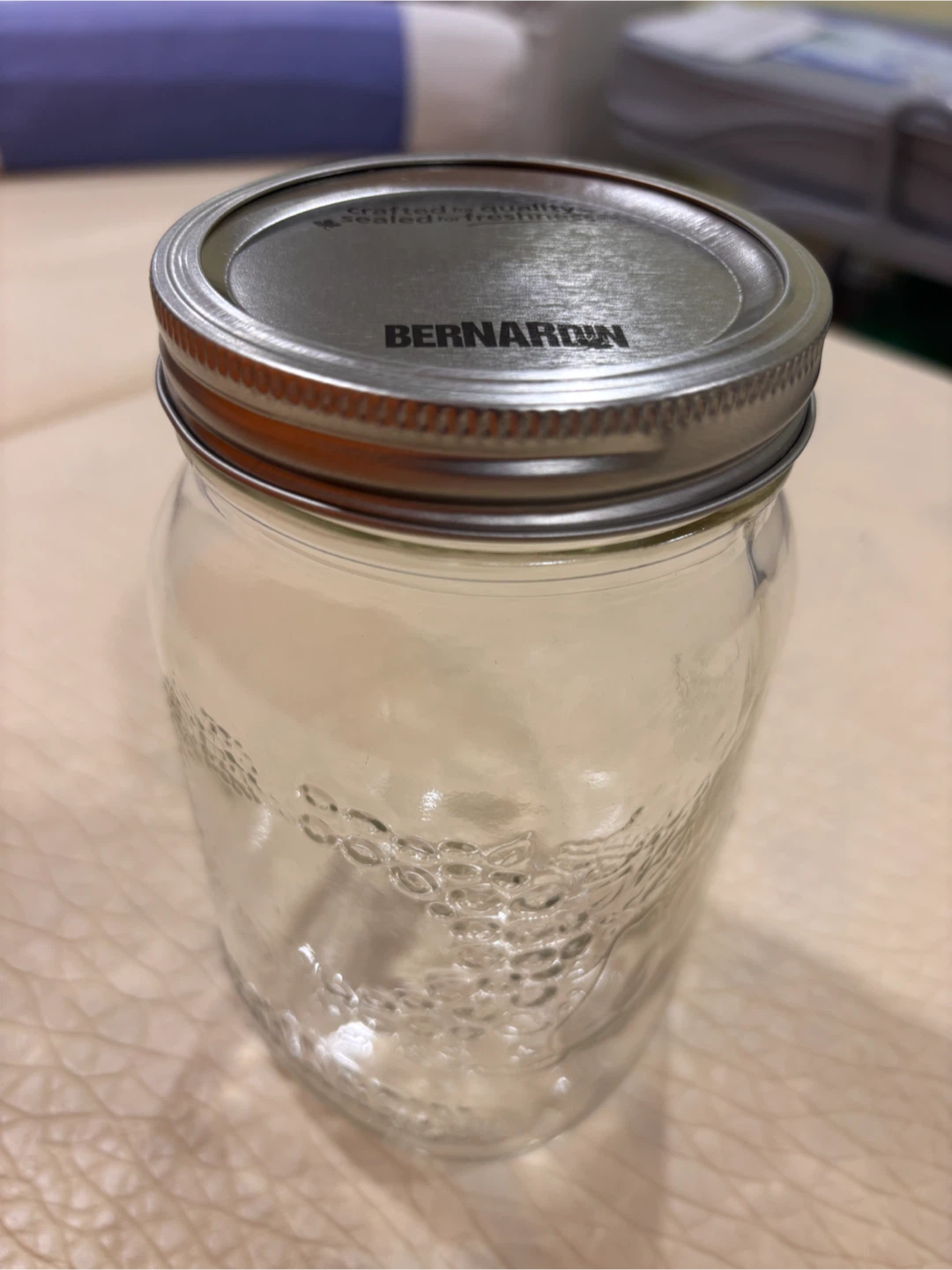 New Bernardin Glass Canning Jar with Lid - four sets