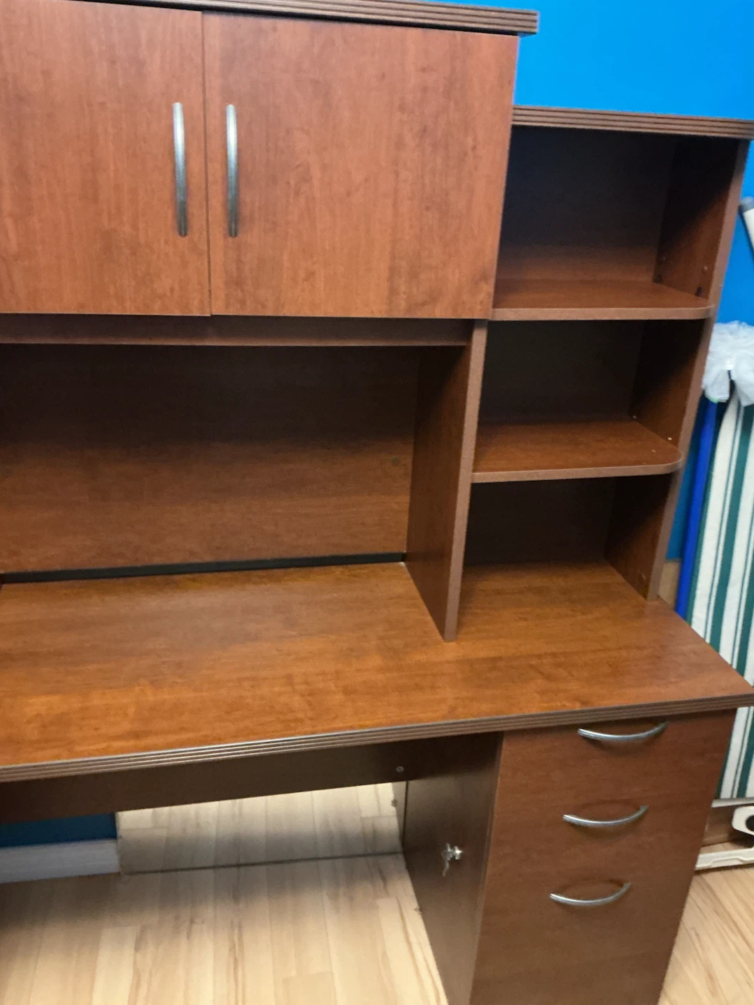 Bestar Bromont L-Shaped Desk with Hutch