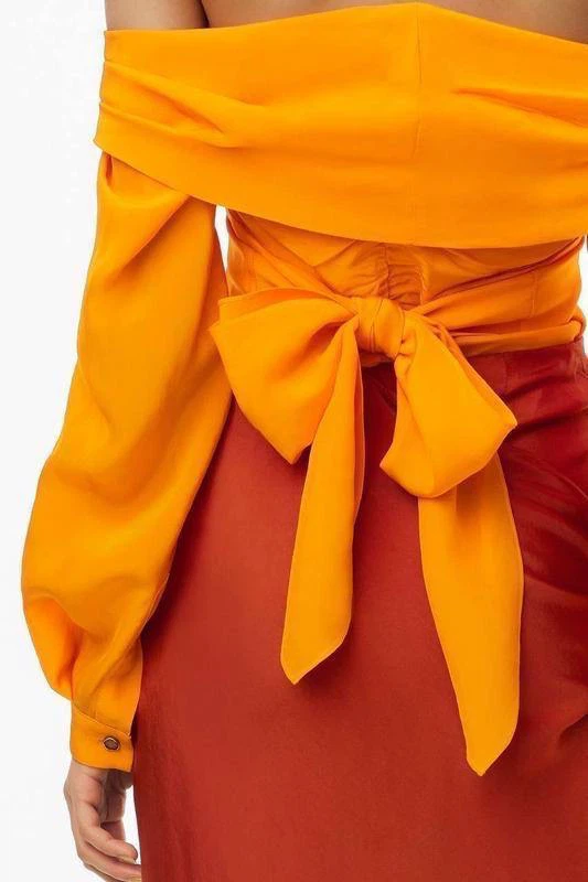 ZARA Limited Collection Bright Orange Blouse – Size XS - photo 2