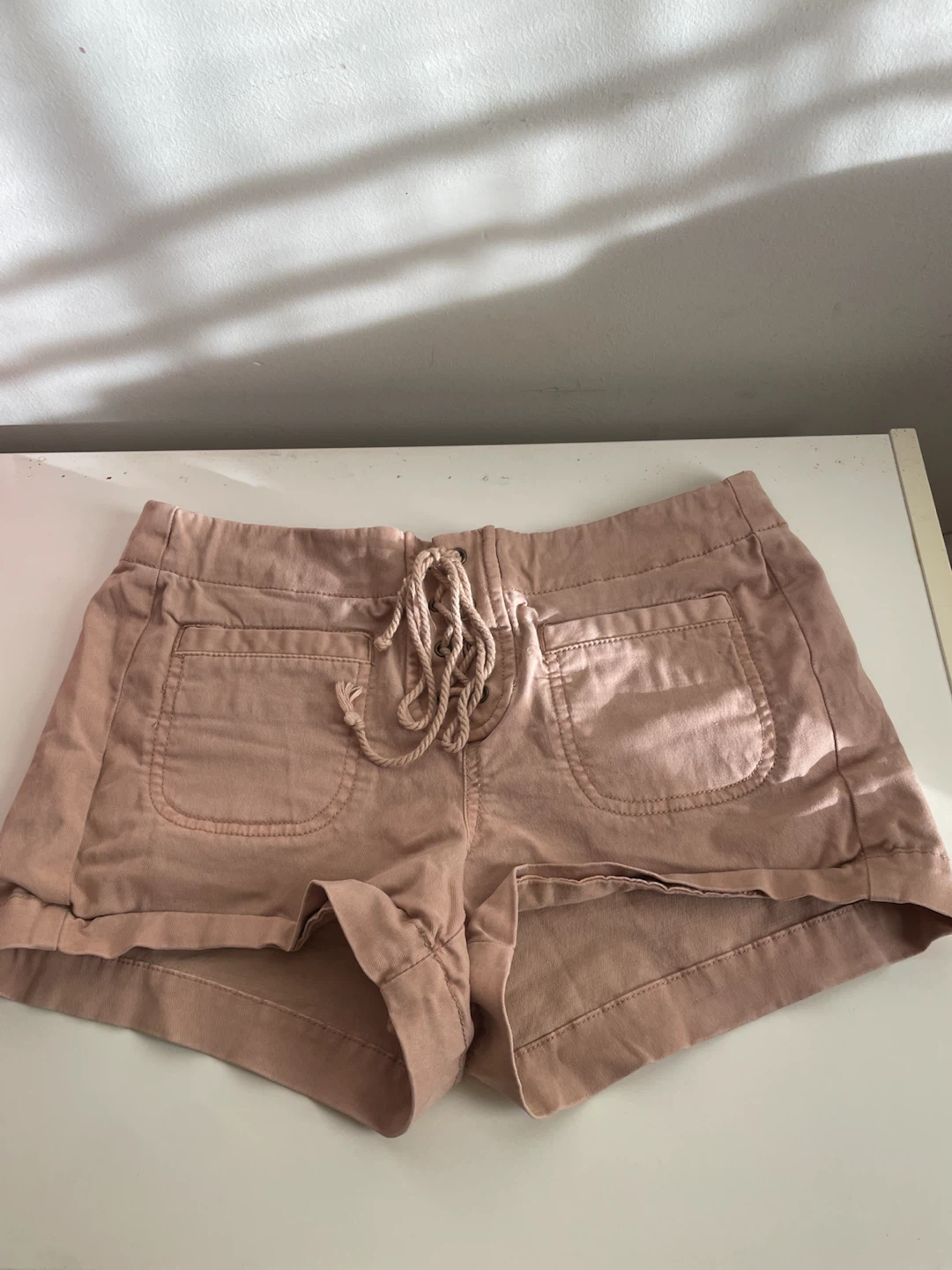 Blush Pink Drawstring Shorts