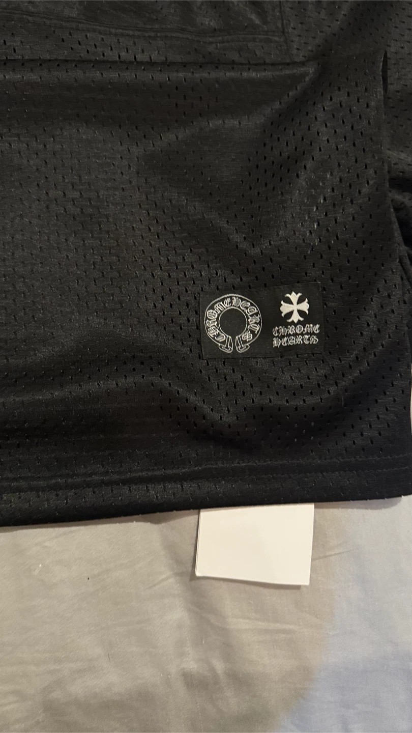 Chrome Hearts Black Mesh Jersey & Shorts Set - photo 2