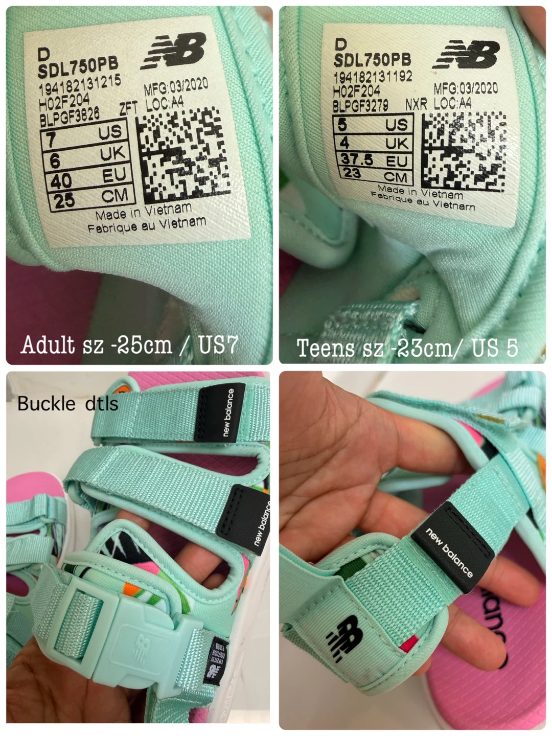 New Balance SDL750PB Sandals - Women's 7 / Youth 6 - photo 2
