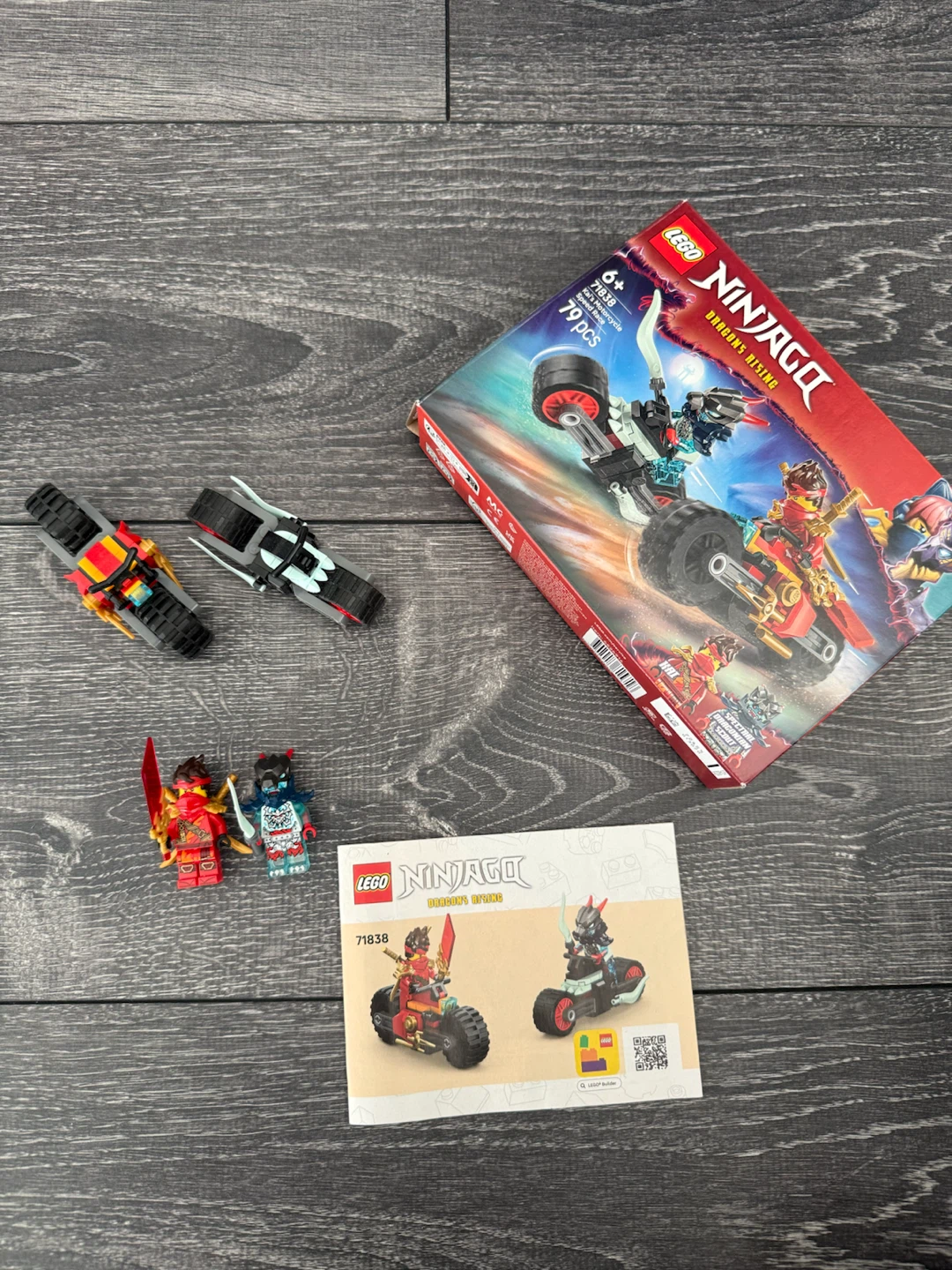 Lego ninjago set 71838 Kai’s motorcycle speed race