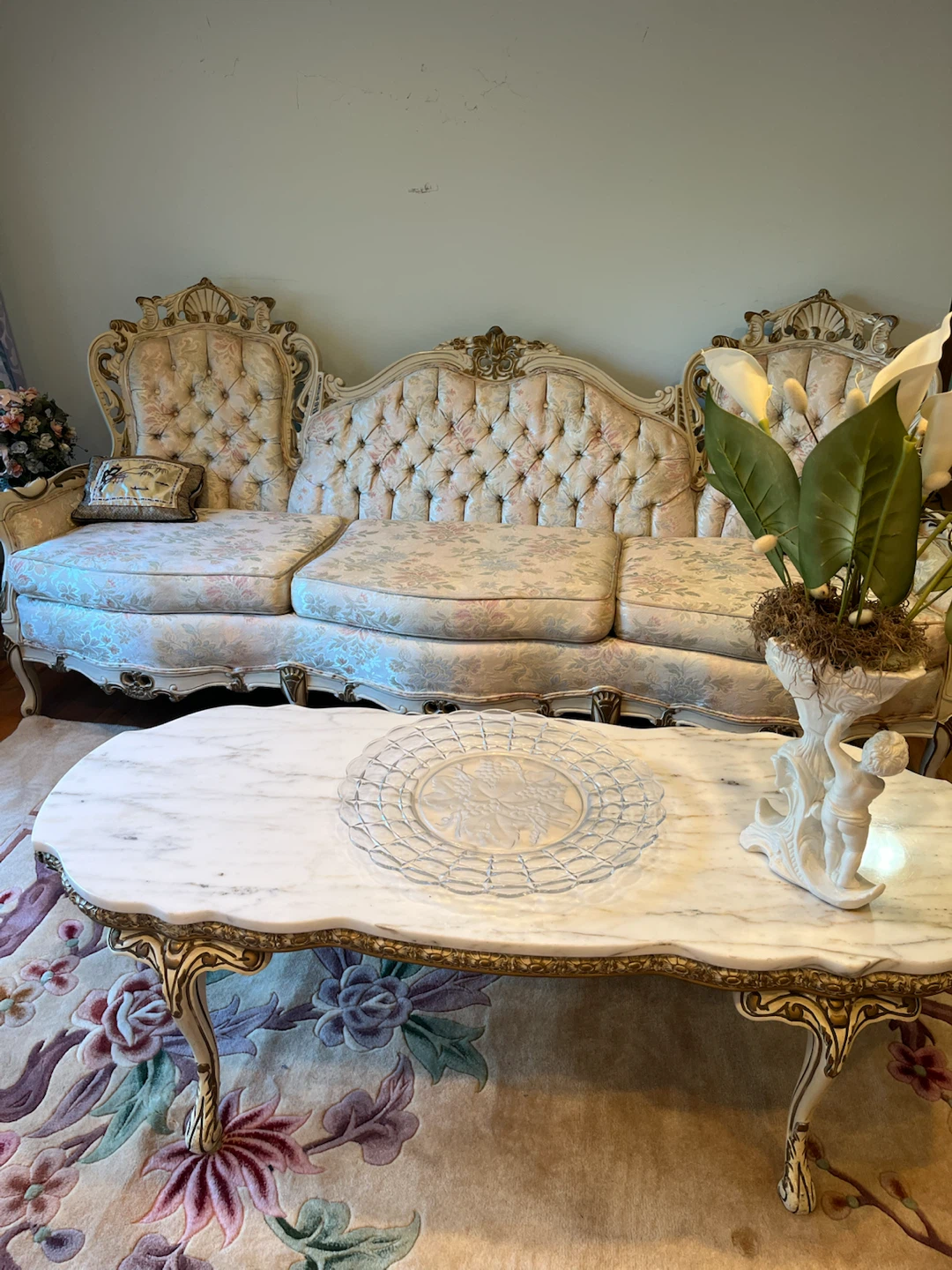 Vintage Ornate Table Lamps with Figures - photo 3