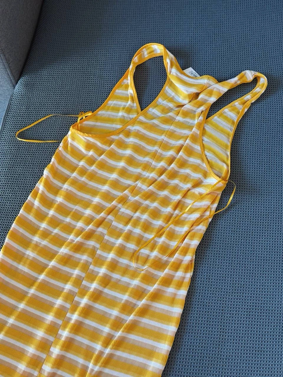 ZARA Yellow Striped Dress – Size M - photo 4