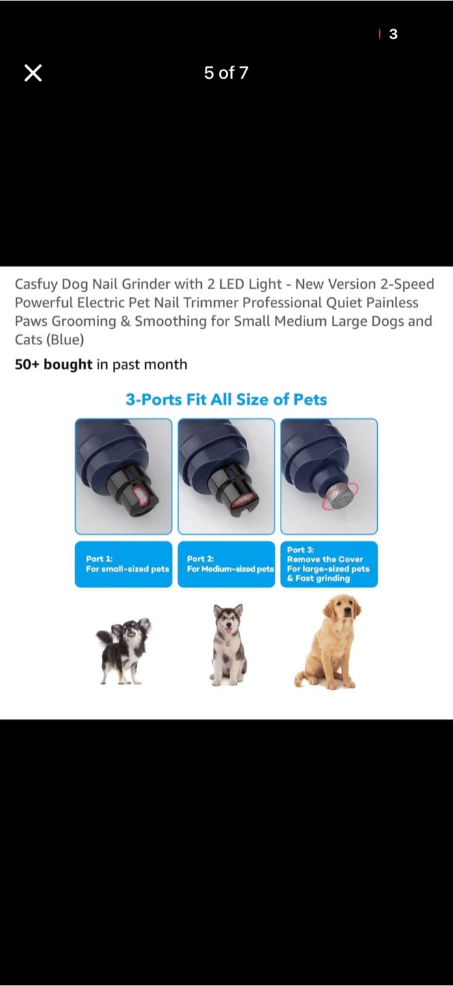 SALE🐶✨ Casfuy LED Dog Nail Grinder ✨🐾 - photo 3