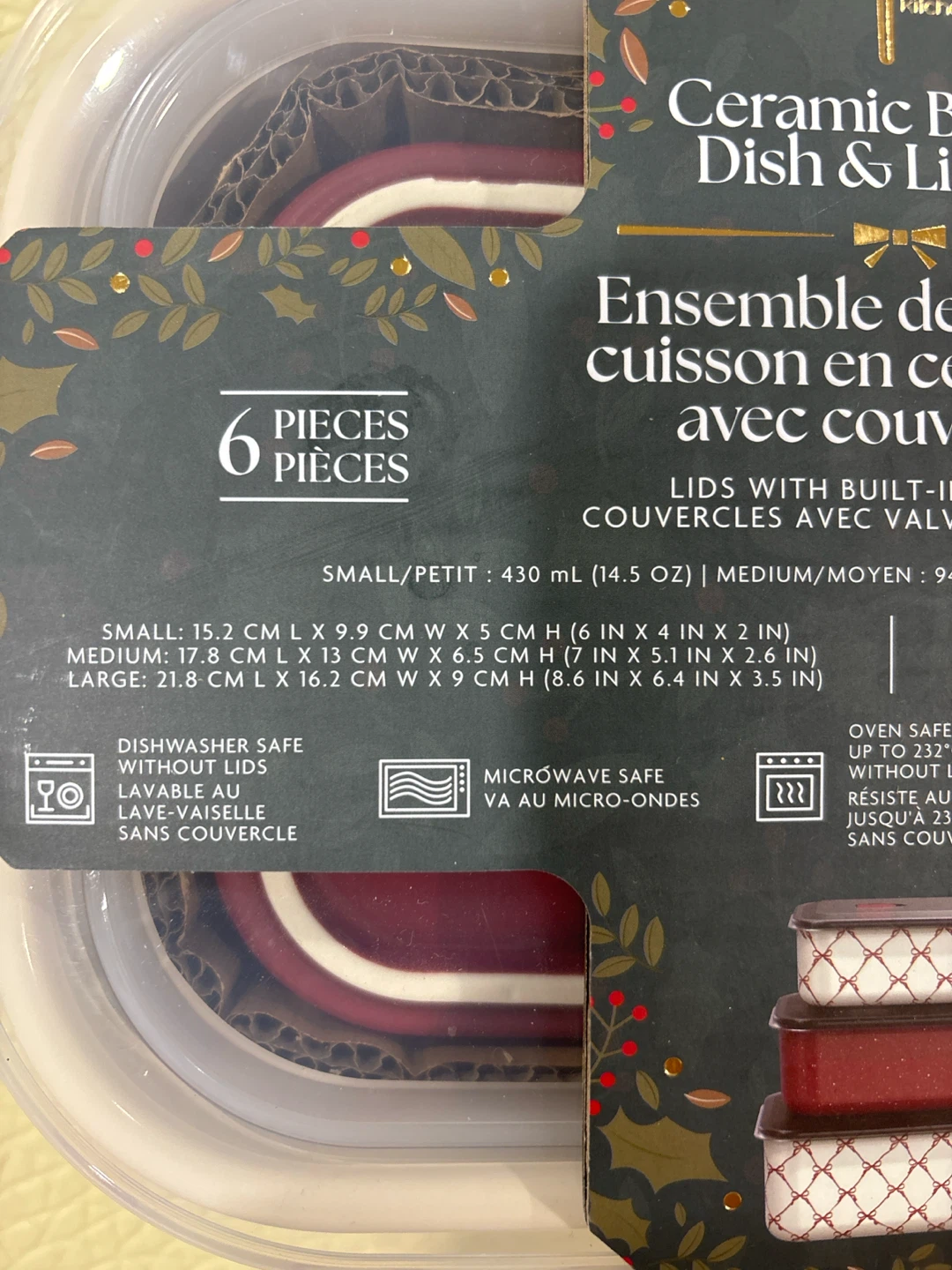 Core Kitchen Ceramic Baking Dish & Lid Set - 6 Pieces - photo 3