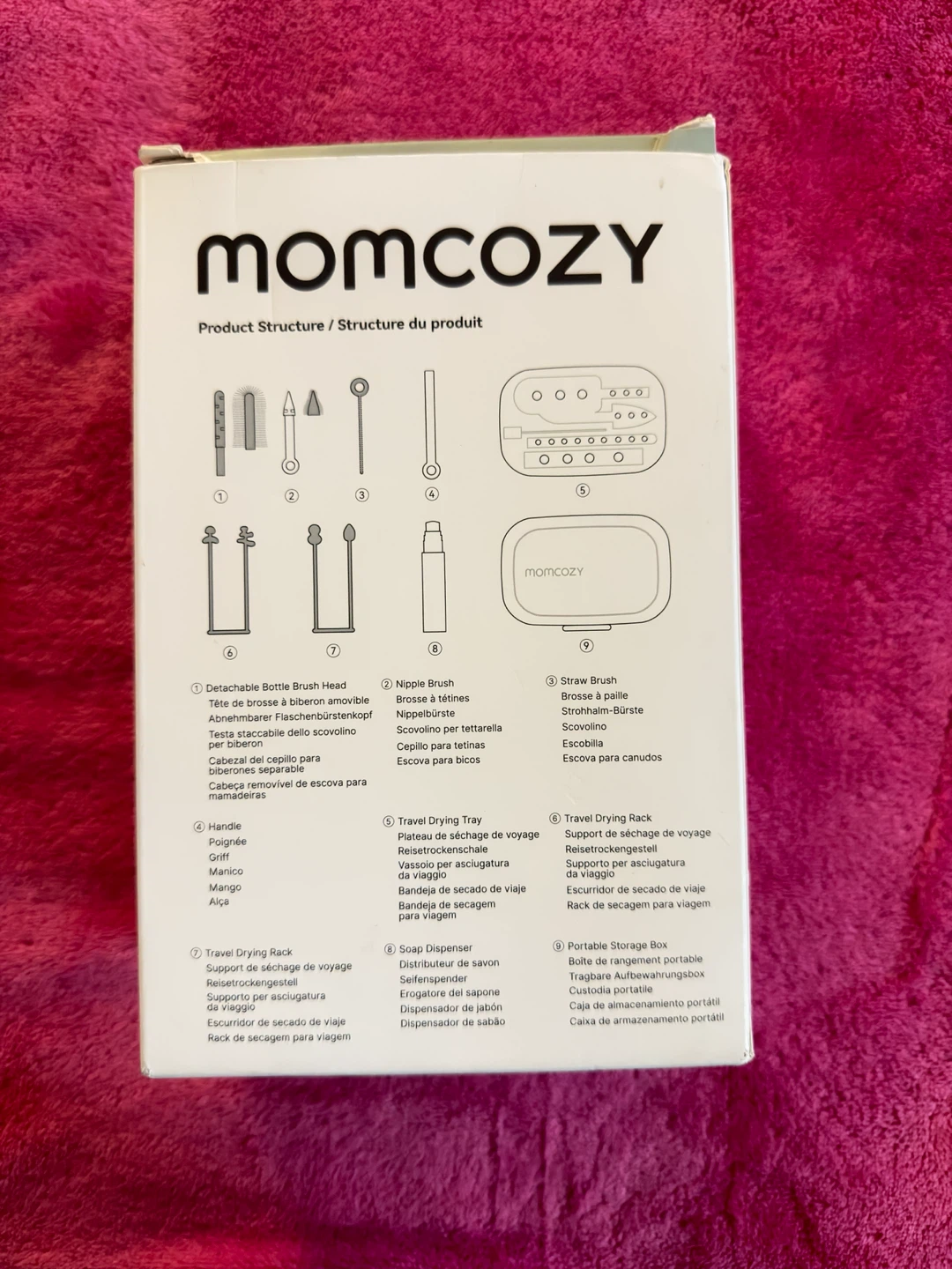 MOMCOZY 7in1 Travel Baby Bottle Cleaning and Drying Racks Set - photo 2