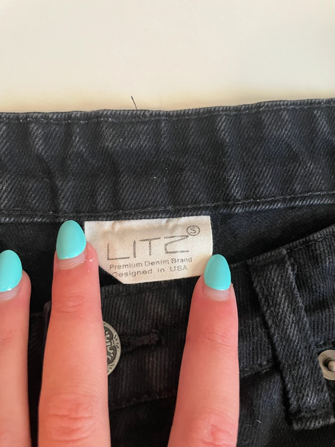 Black Distressed Denim Shorts - photo 3