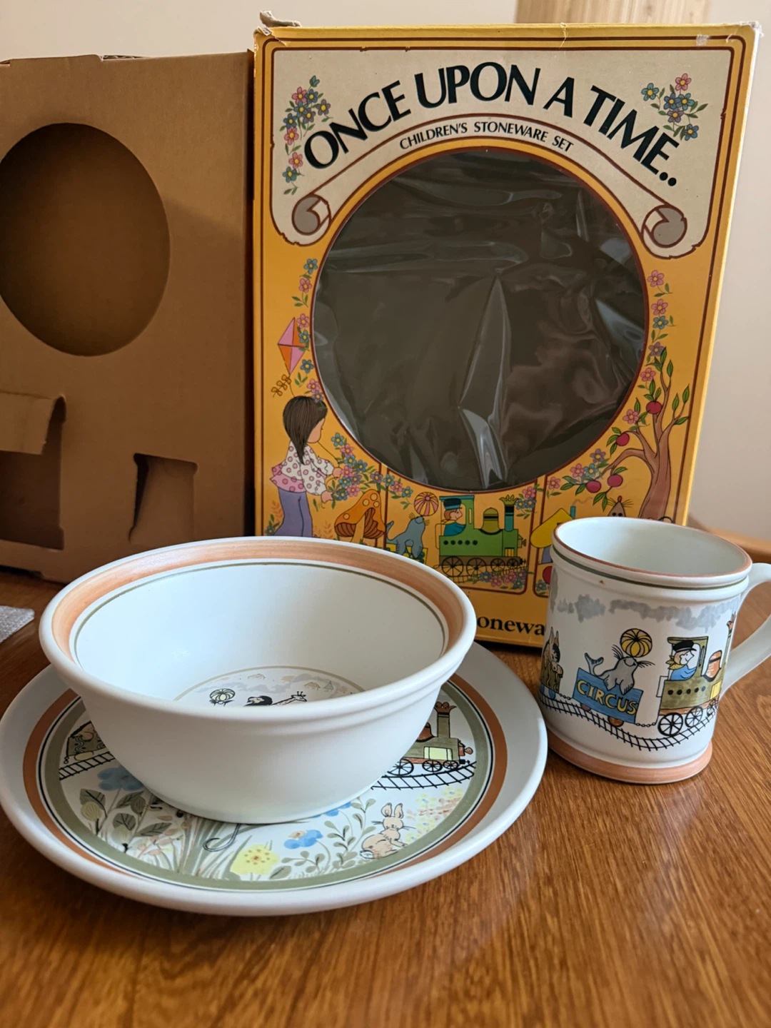 Denby Fine Stoneware Children's Plate, Mug & Bowl Set
