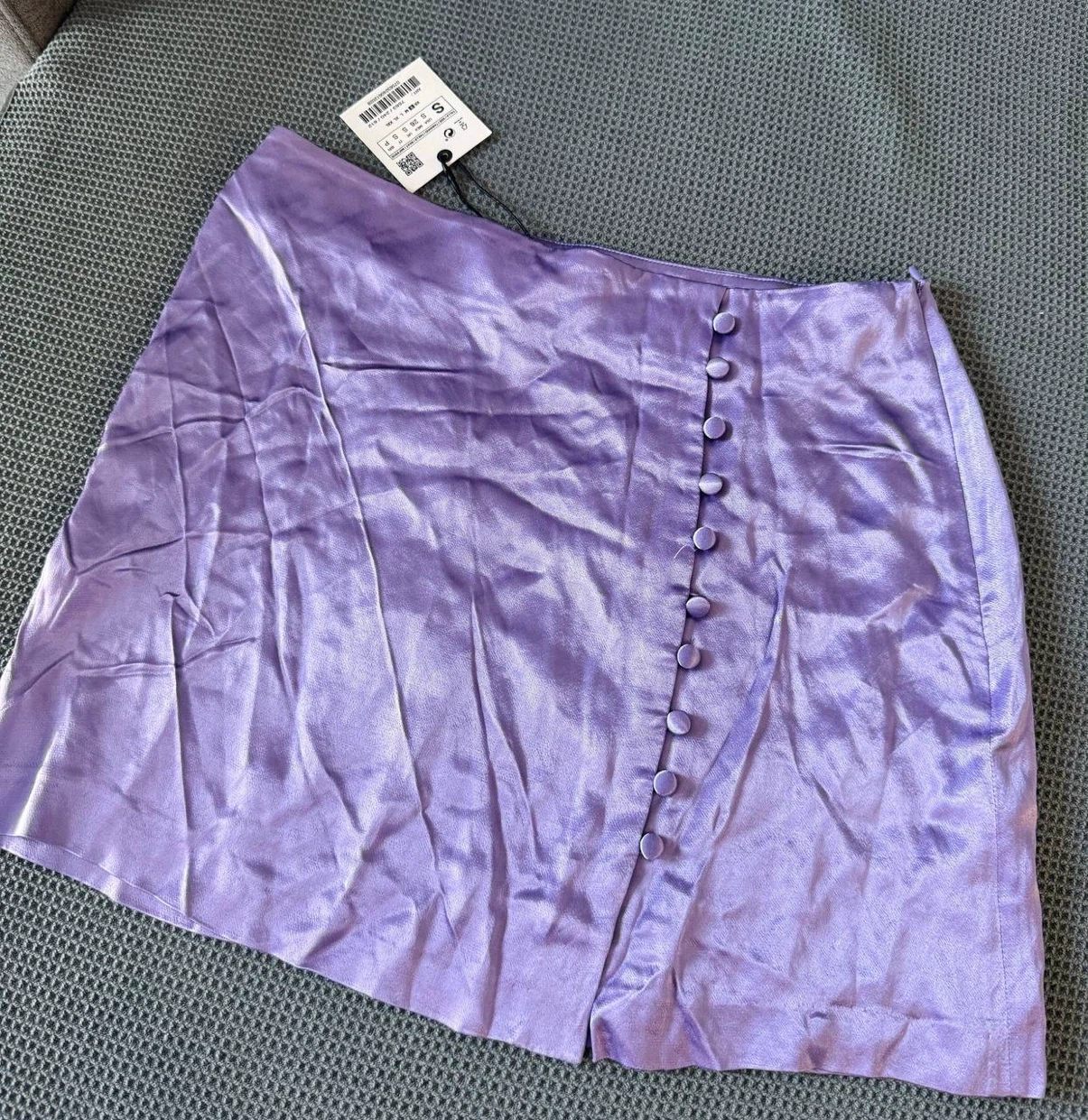 ZARA Lavender Viscose Mini Skirt – Size S