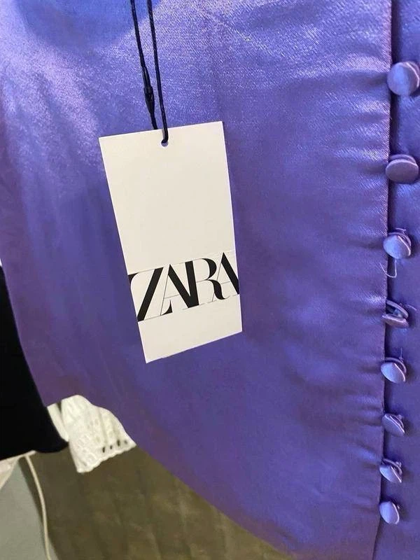 ZARA Lavender Viscose Mini Skirt – Size S - photo 4