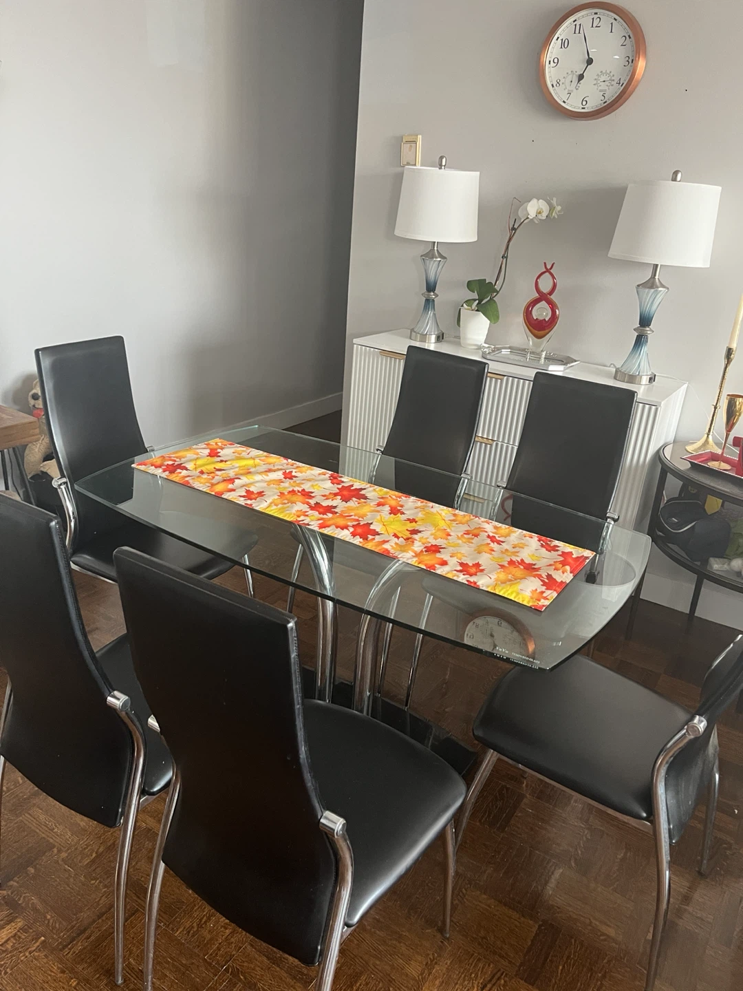 Glass Dining Table with 6 Chairs - photo 3