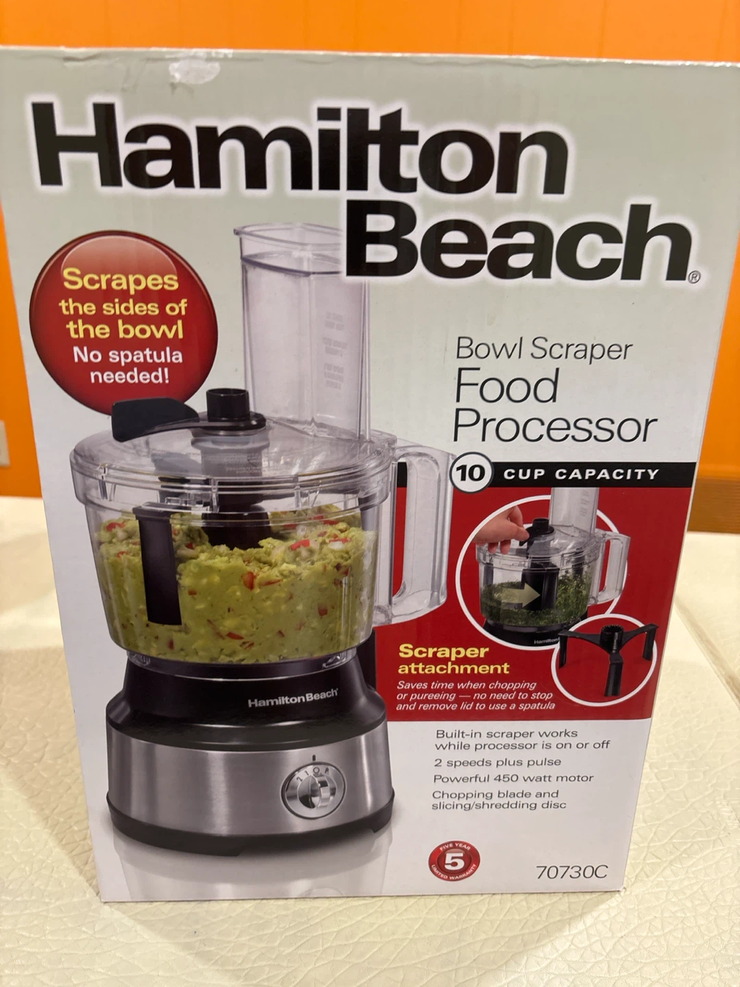 Hamilton Beach 10 Cup Bowl Scraper Food Processor
