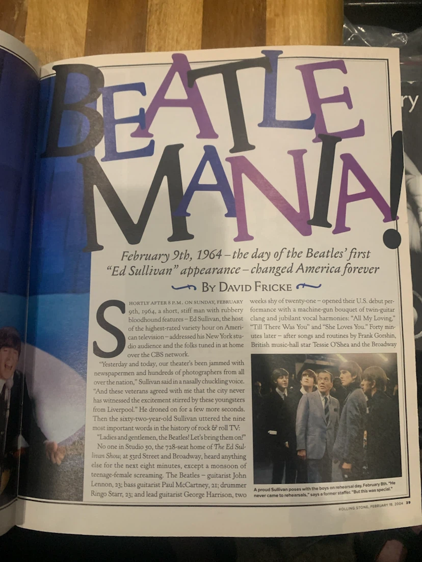 Rolling Stone - The Beatles "Beatlemania!" Feb 19, 2004 - photo 2