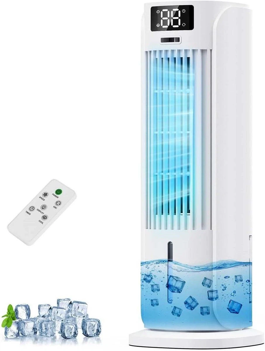 White Portable Air Cooler with Remote