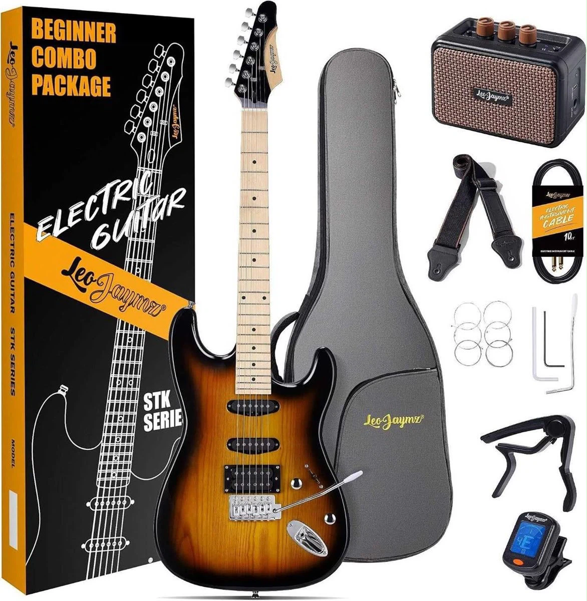 Leo Jaymz Electric Guitar STK Series Beginner Combo Package