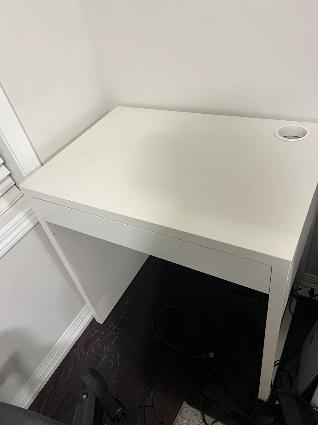 Ikea Mickey - White Desk with Drawer