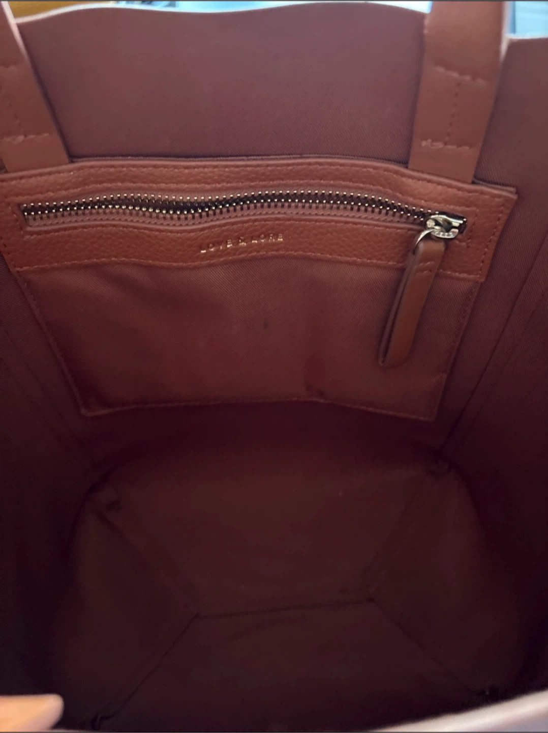 Love & Lore Brown Faux Leather Tote Bag - photo 3