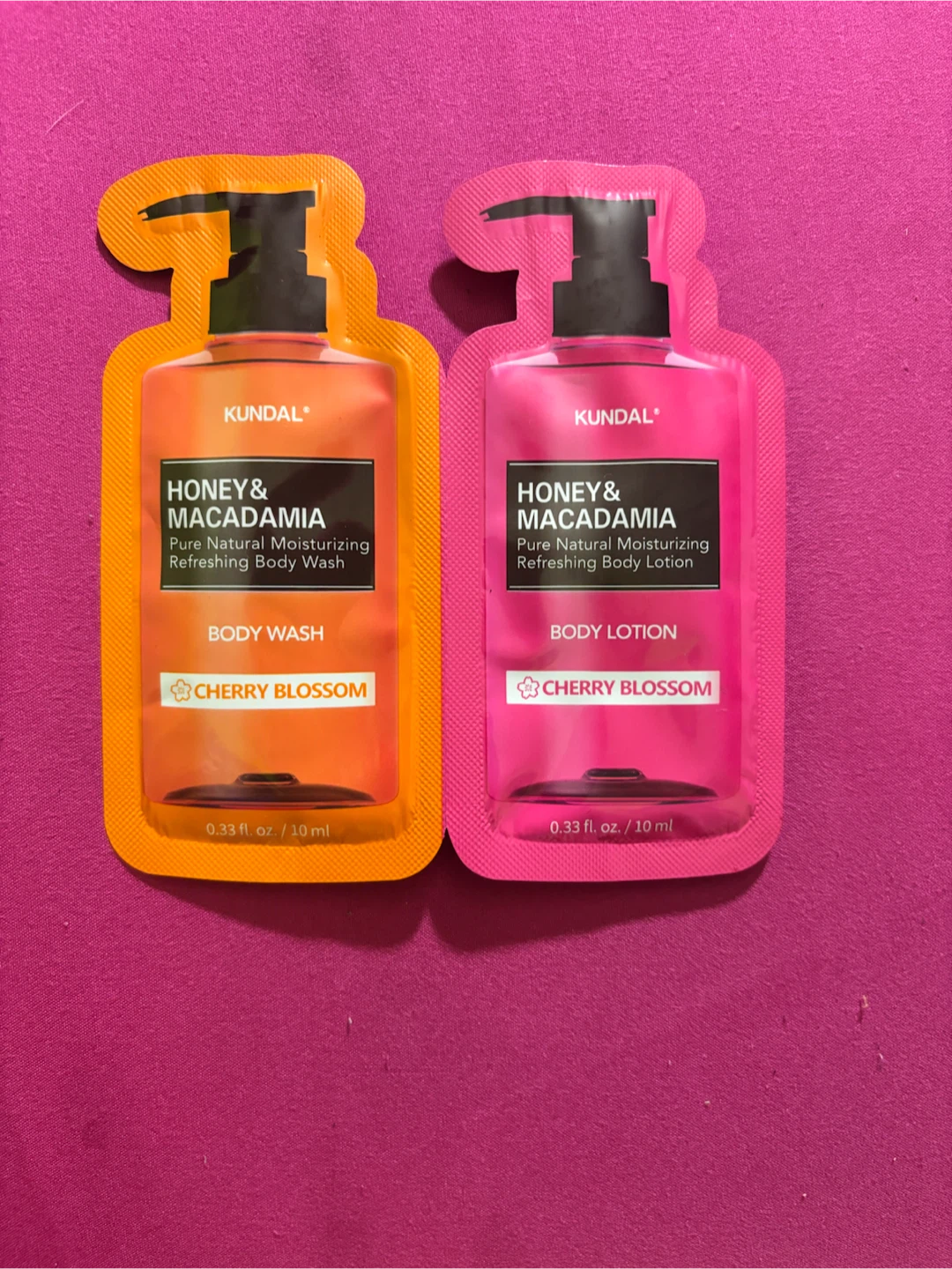 Kundal Honey & Macadamia Body Wash & Lotion Samples