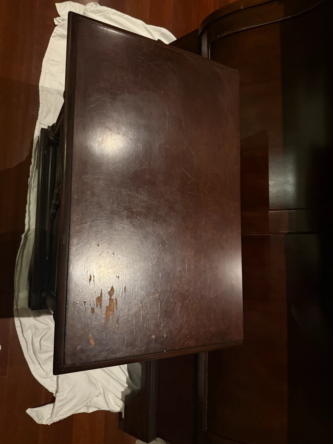 Dark Brown Wooden Nightstand
