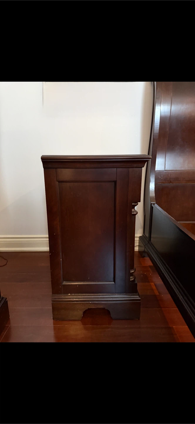 Dark Brown Wooden Nightstand - photo 3