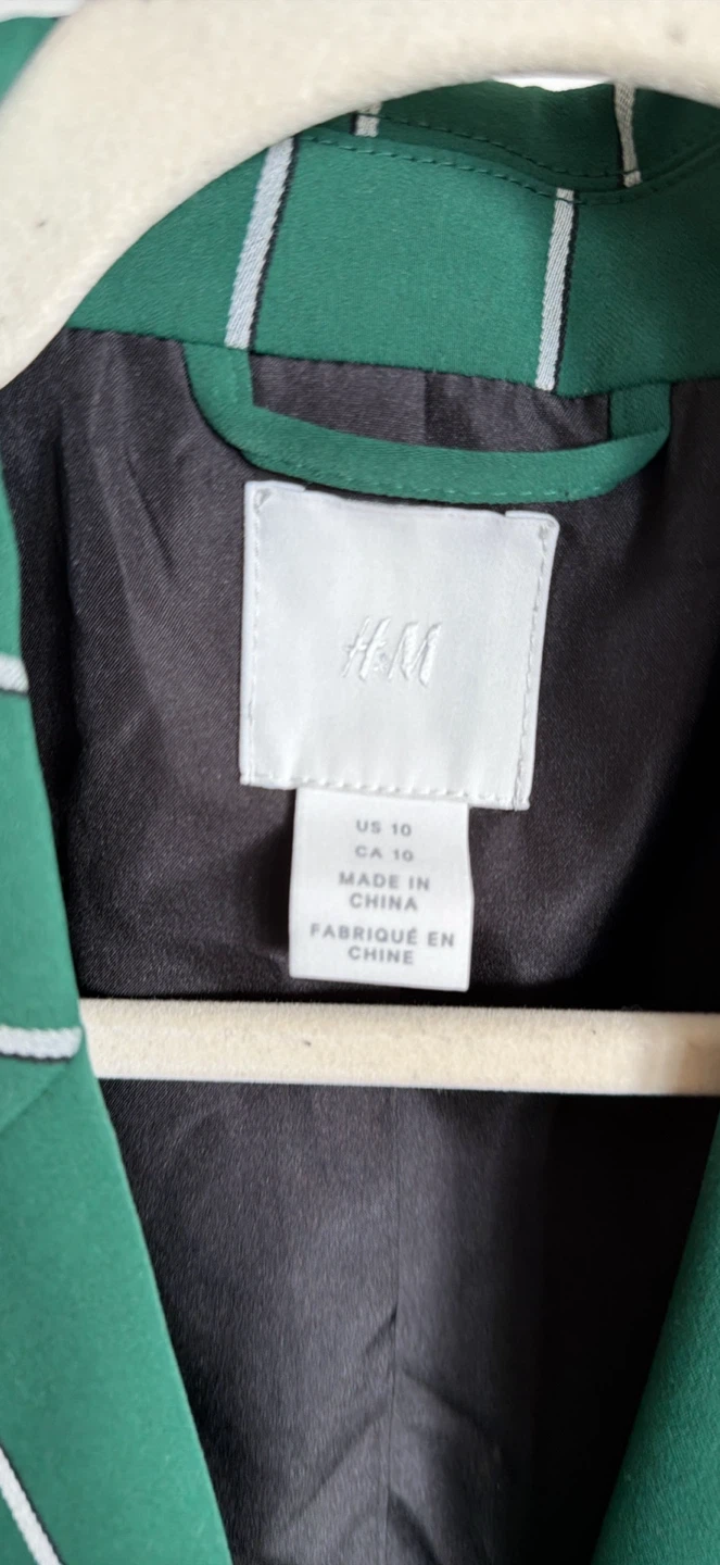 Blazer vert à rayures H&M - photo 3