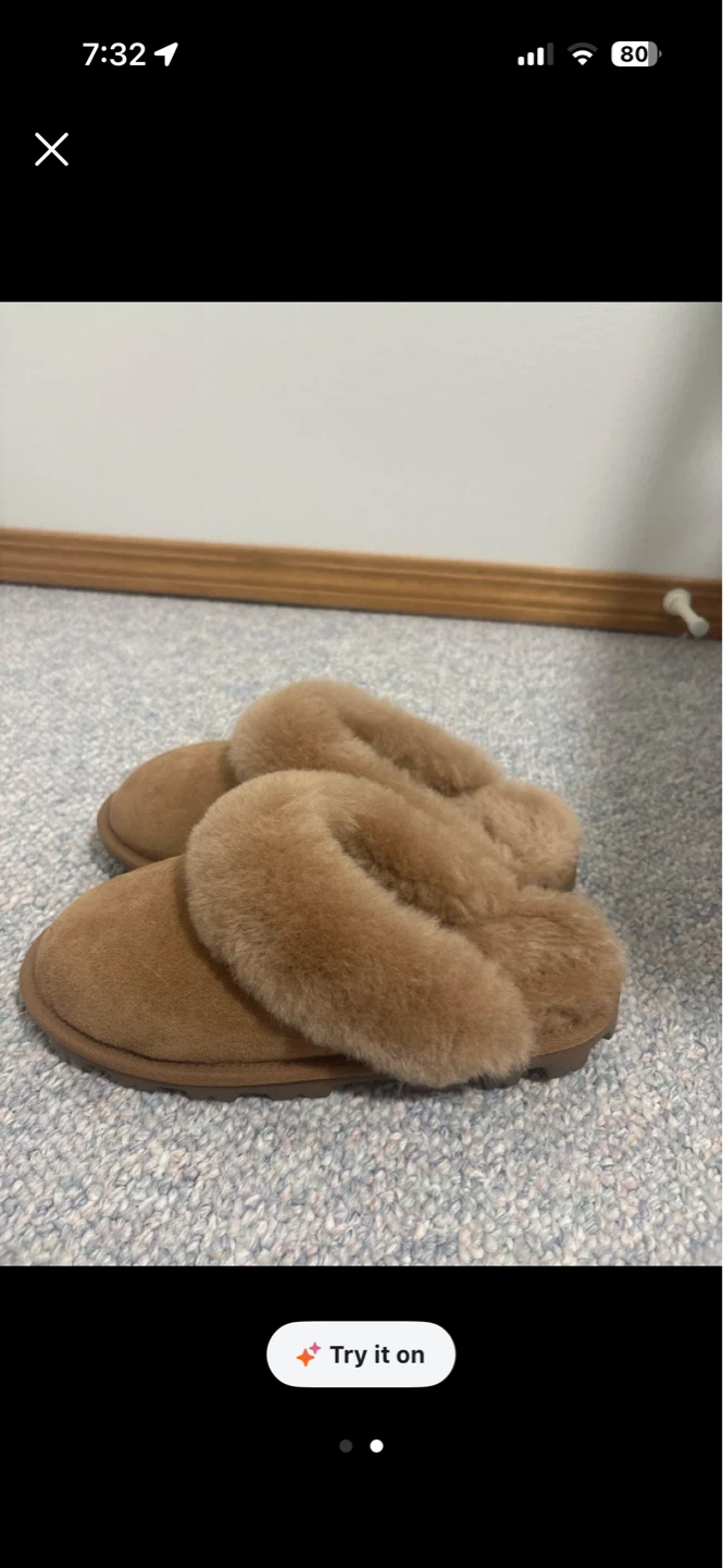 Slippers - Brown size 6