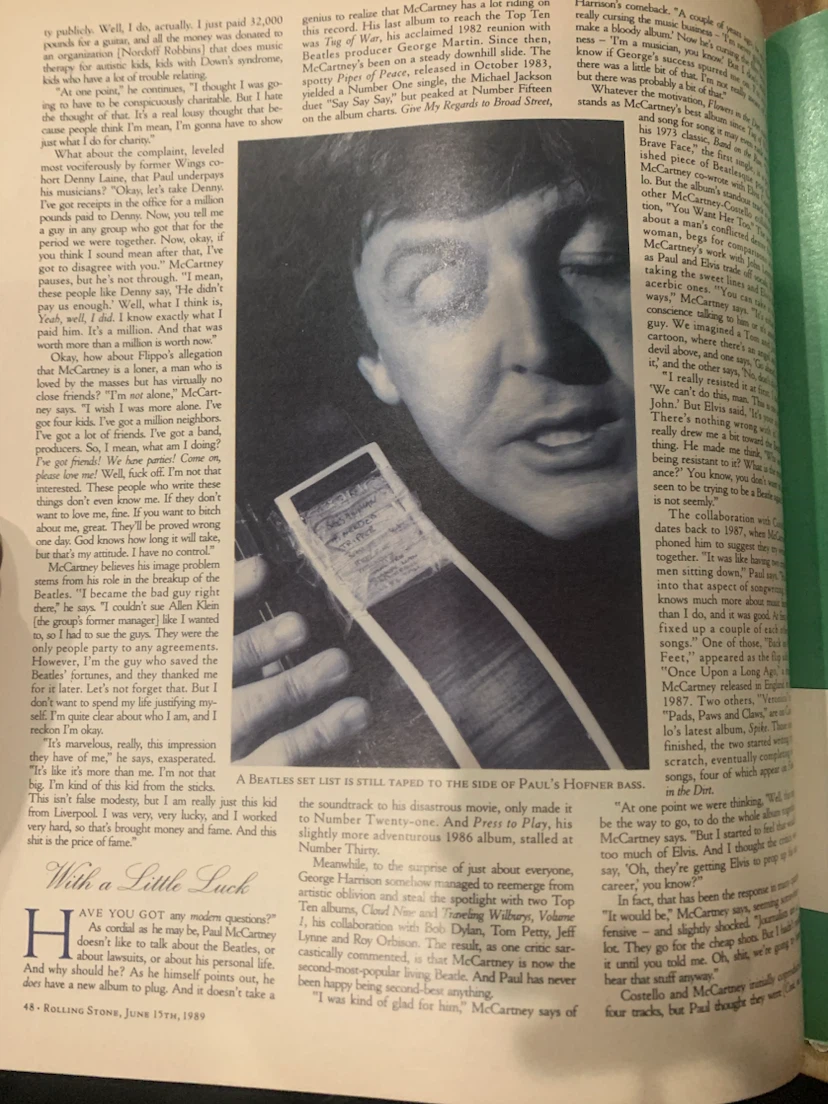 Rolling Stone Magazine - Paul McCartney Cover - photo 2